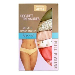 Women's Plus Size Cotton Stretch Hipster Panties